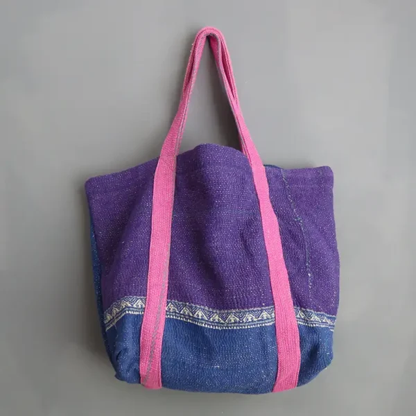 KANTHA STITCHES TOTE BAG