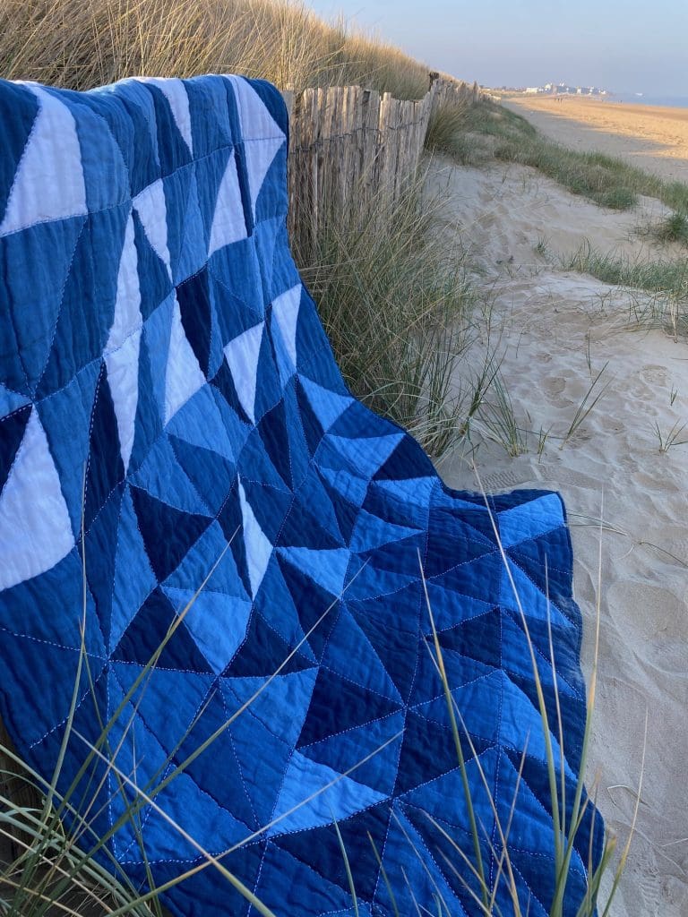 indigo patchwork quilt