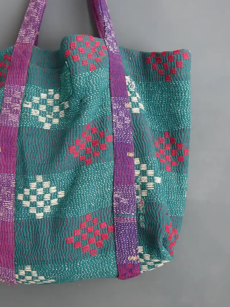 kantha fabric bag
