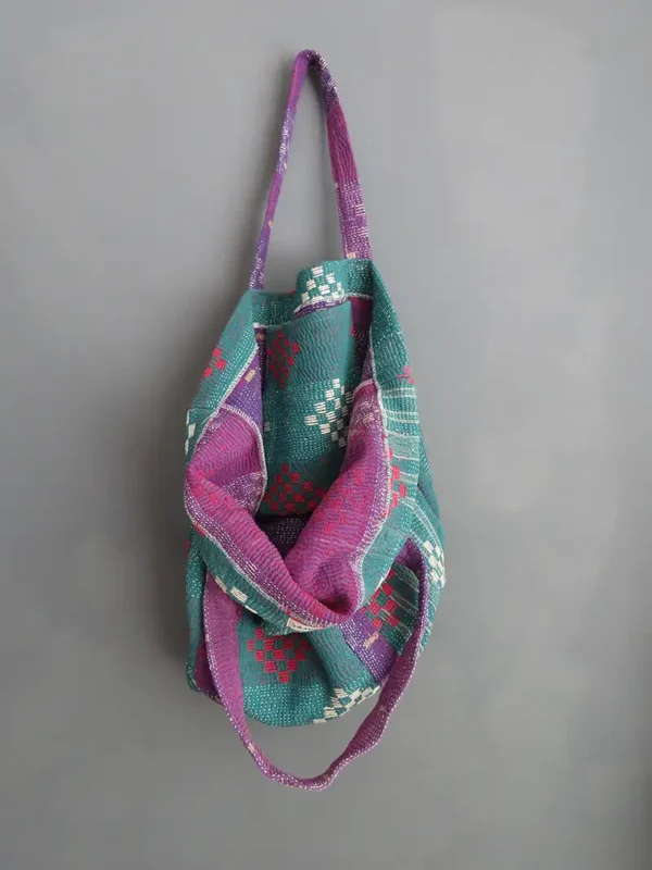 kantha fabric bag