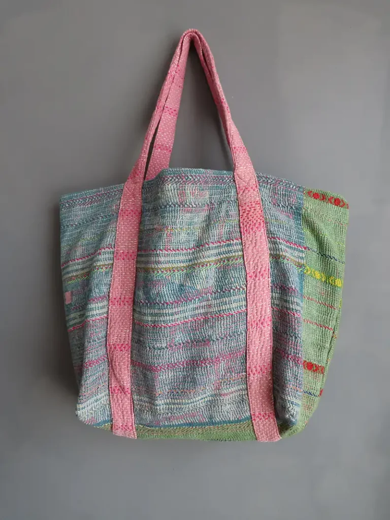 kantha tote bag