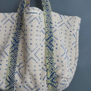 kantha fabric tote bag