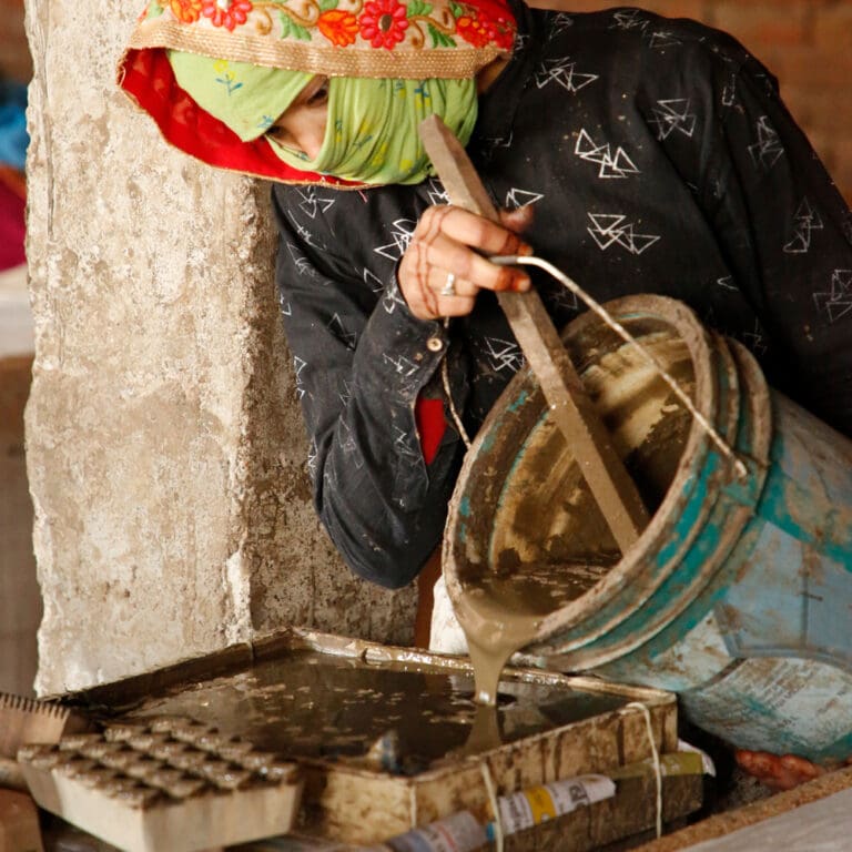 block printed