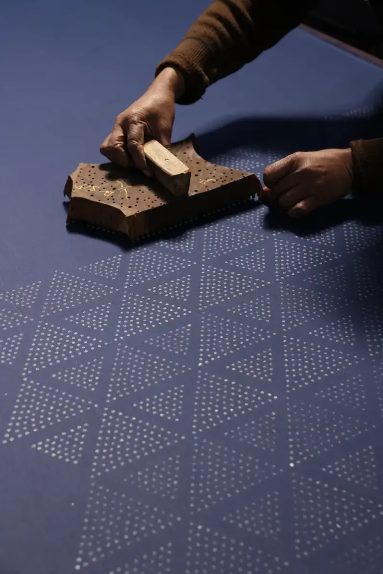 hand block printed cotton