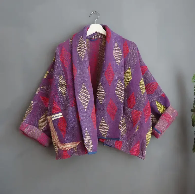 short kantha jacket