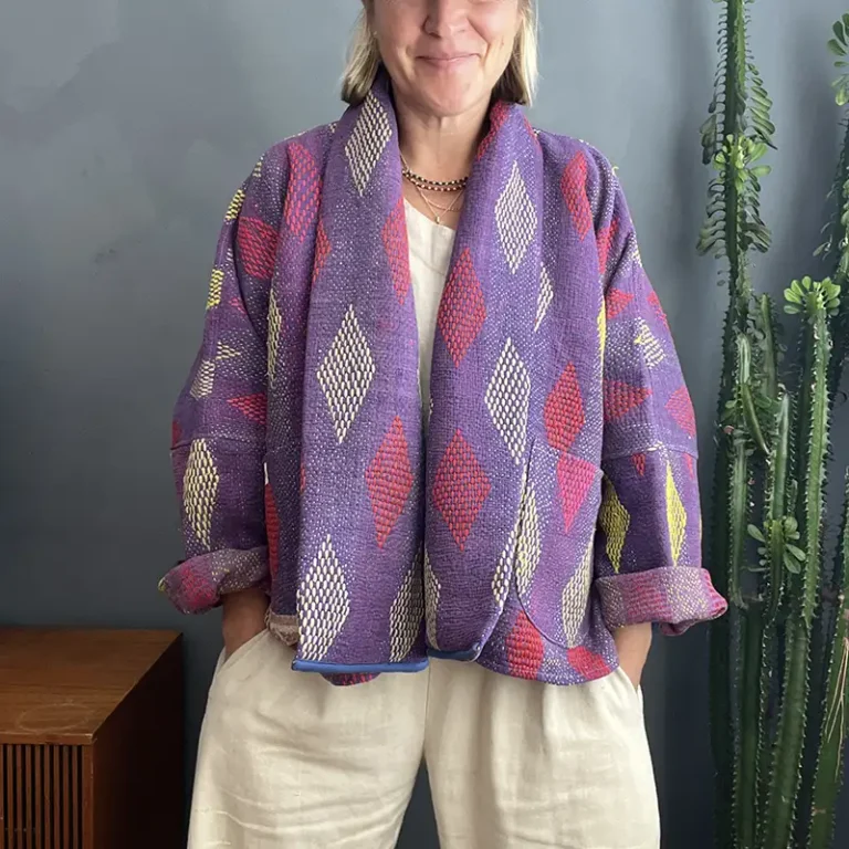 short kantha jacket