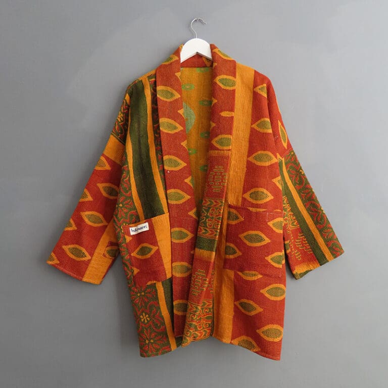 long kantha embroidery jacket