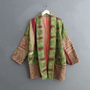 Kantha Embroidery Long Jacket