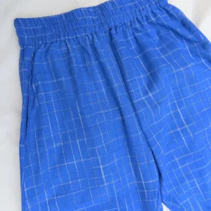 blue cotton check