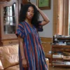 Natural Batik Striped Dress - Organic Cotton