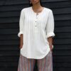 Pintuck Shirt - Undyed fine Handloom Cotton
