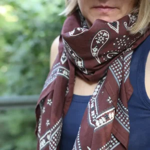 brown paisley scarf