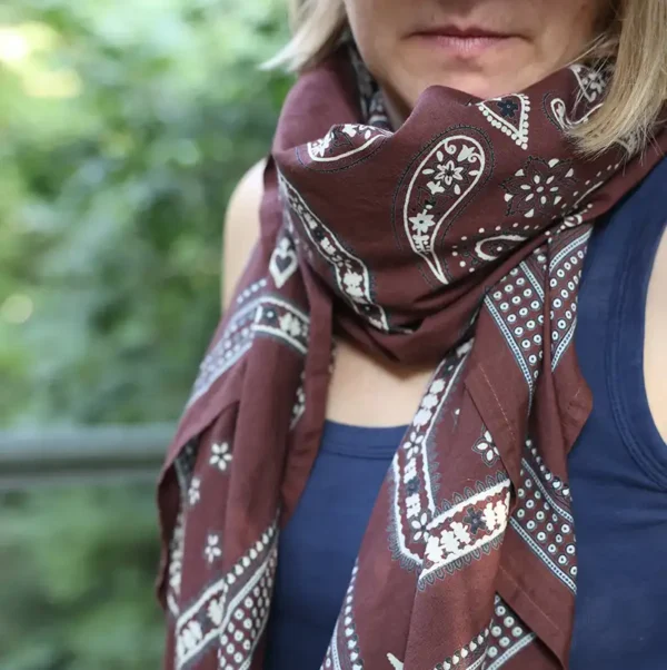 brown paisley scarf