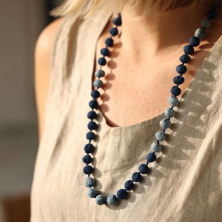 fabric bead necklace