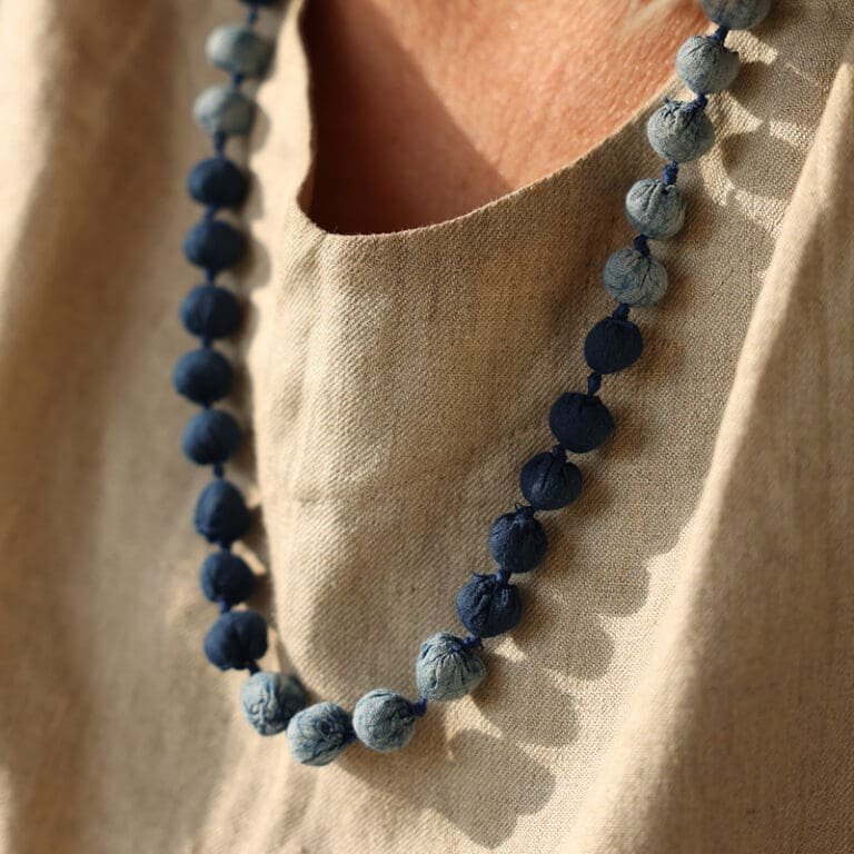 fabric bead necklace