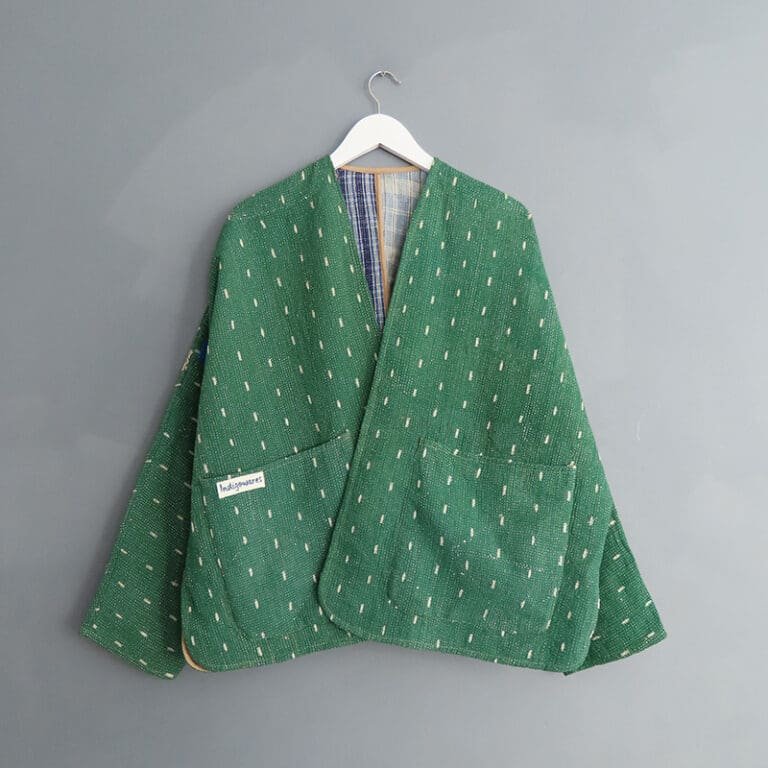 green kantha jacket