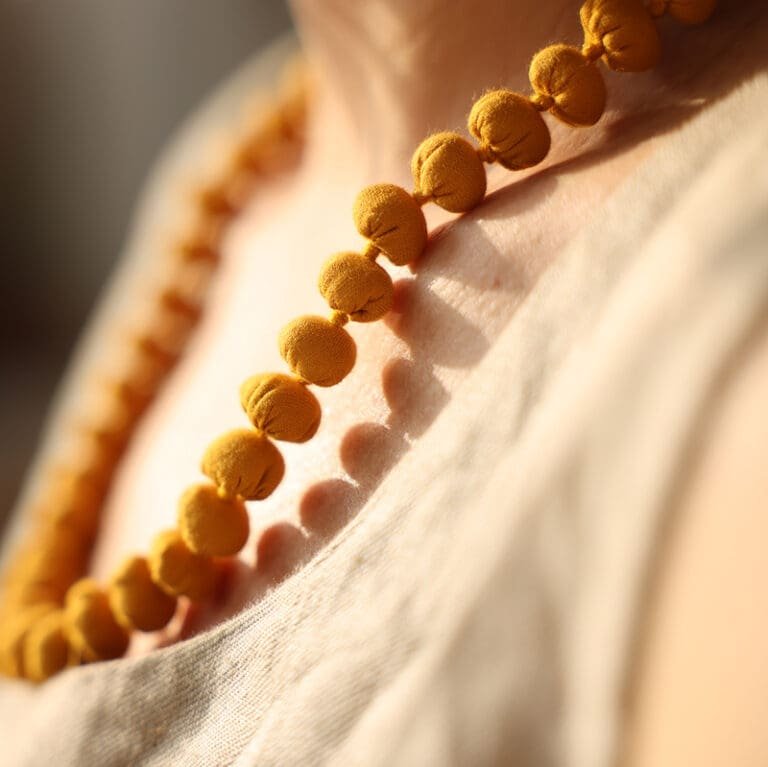 yellow beaded necklaces