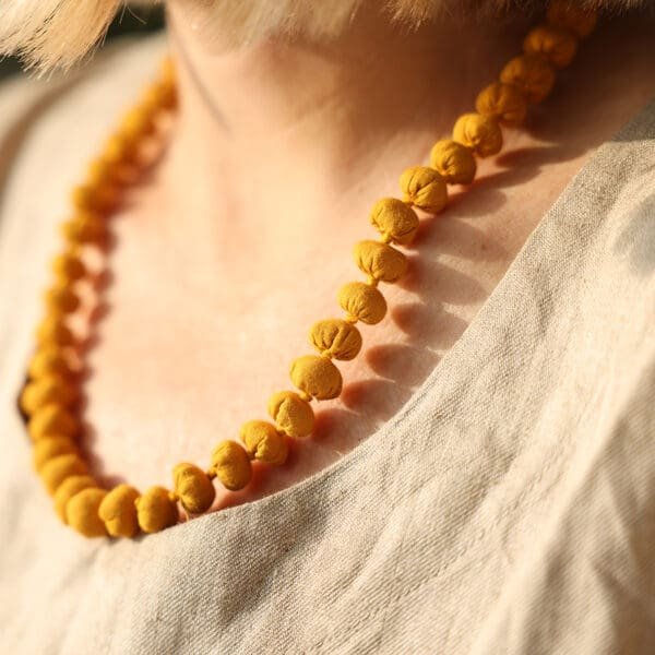 yellow beaded necklaces