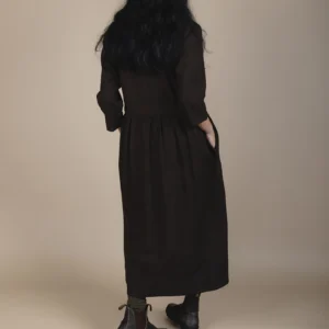 back view of dark brown dress