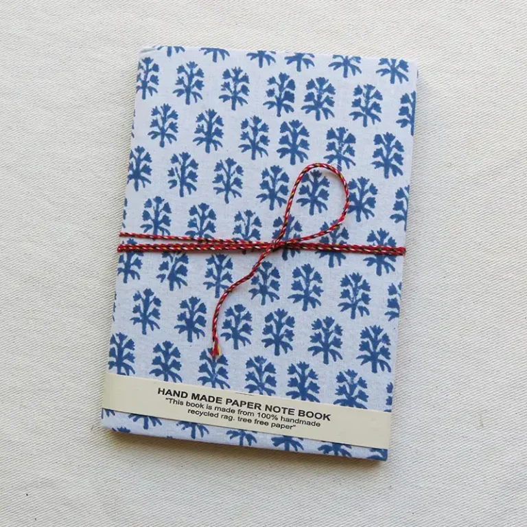 block printed notebook
