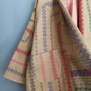 zoom in of kantha stitches
