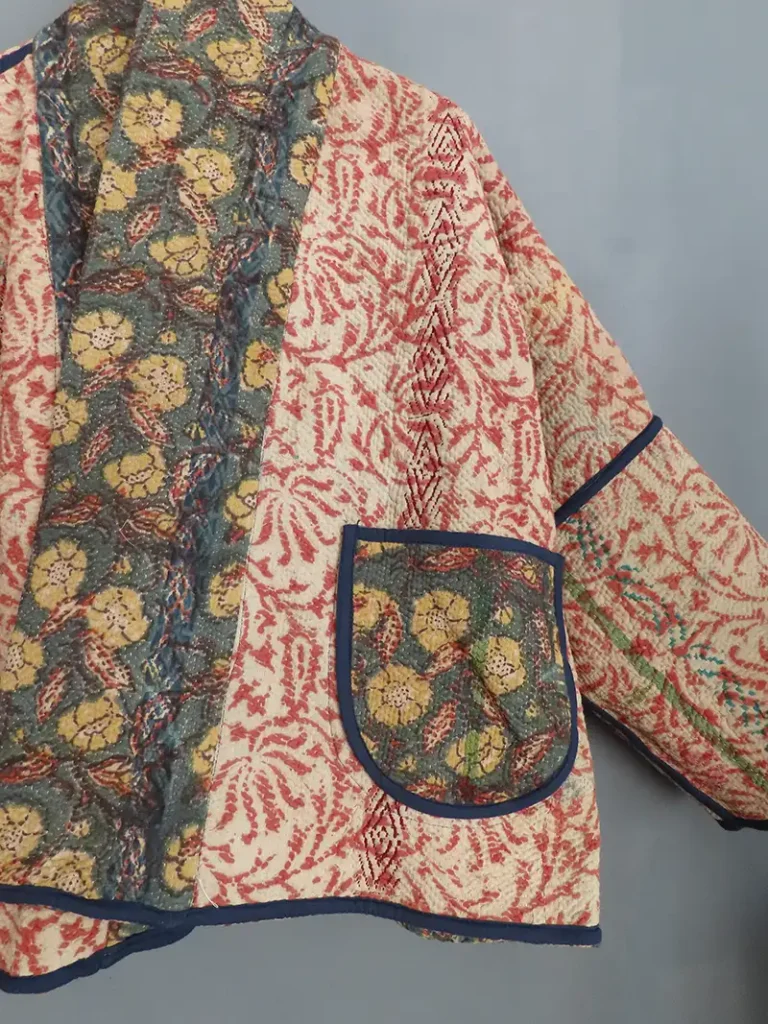 reversible kantha jacket