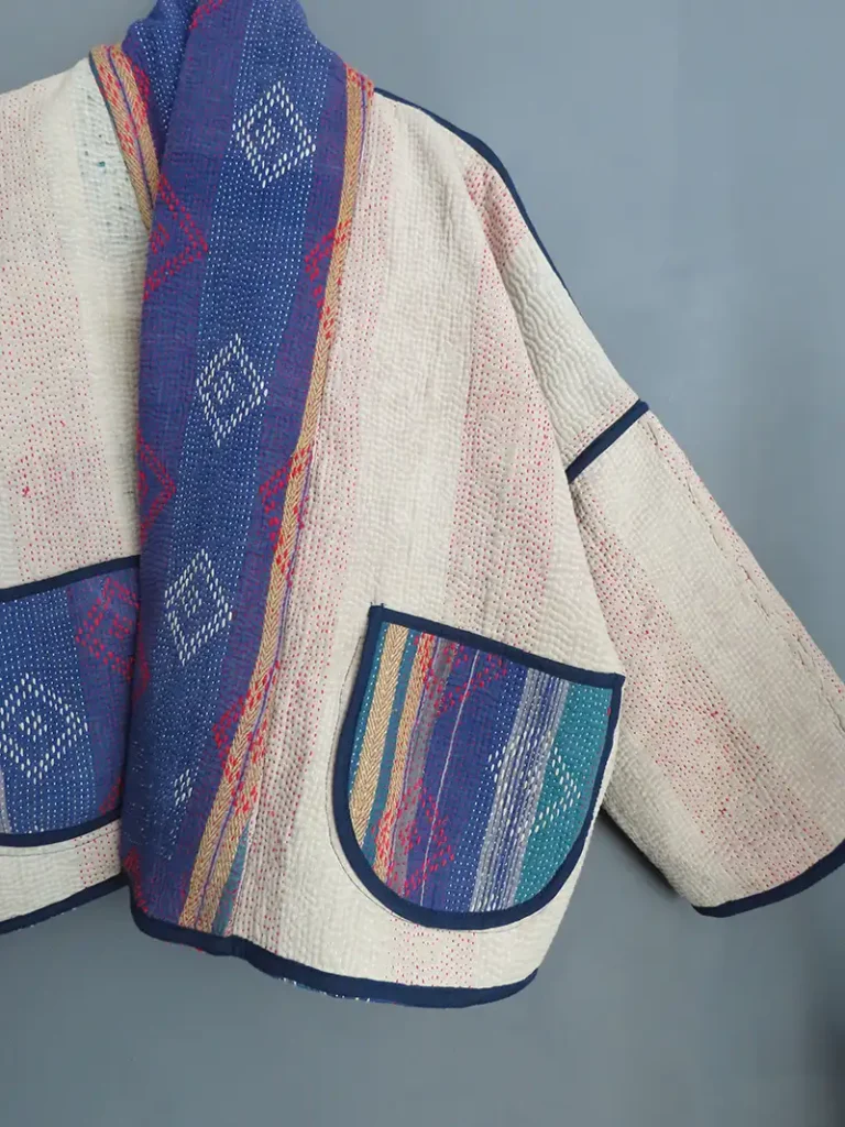 reversible kantha jacket