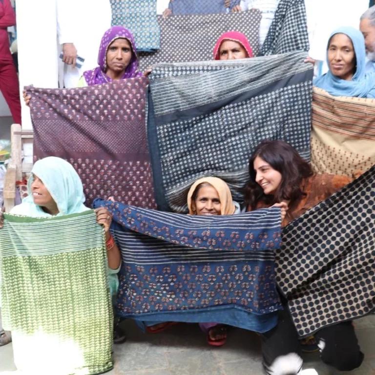 female indian block printers