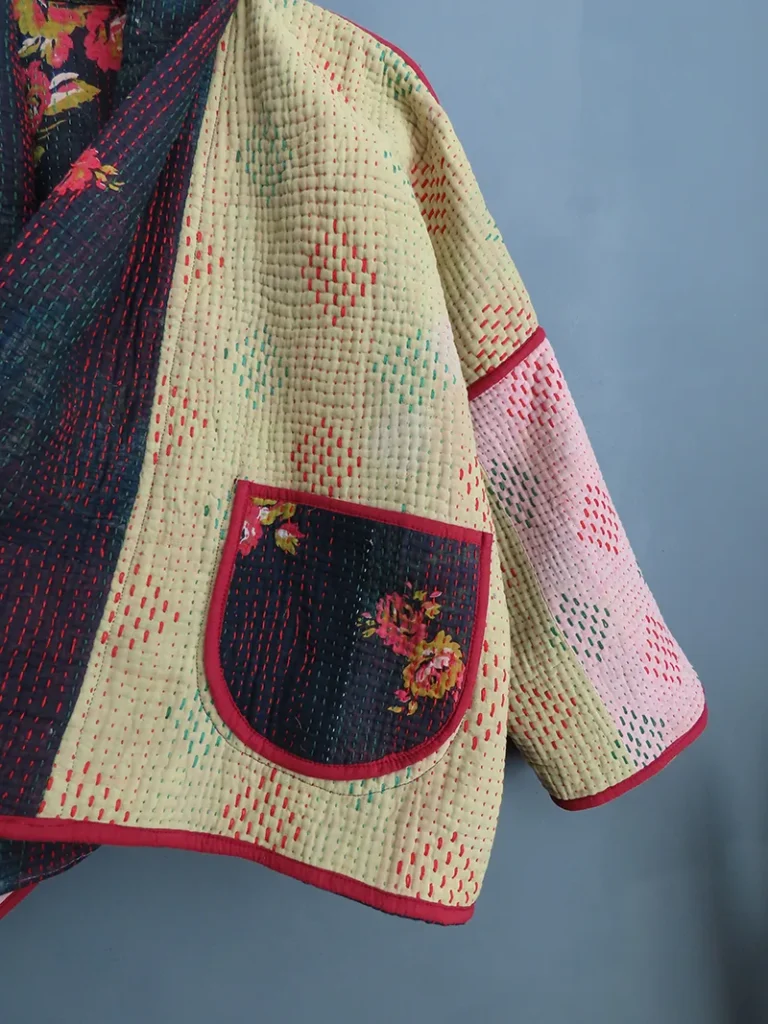 quilted kantha jacket