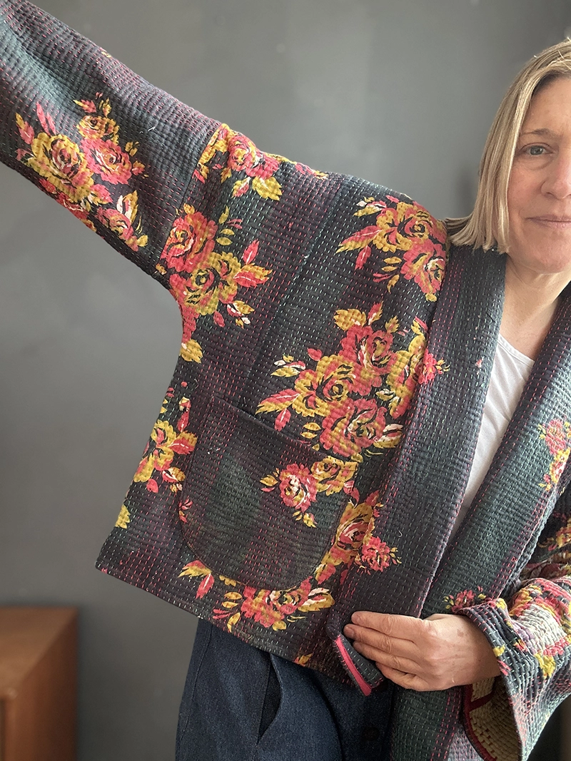 quilted kantha jacket