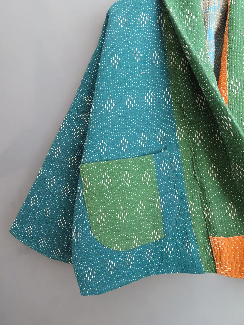 short kantha jacket
