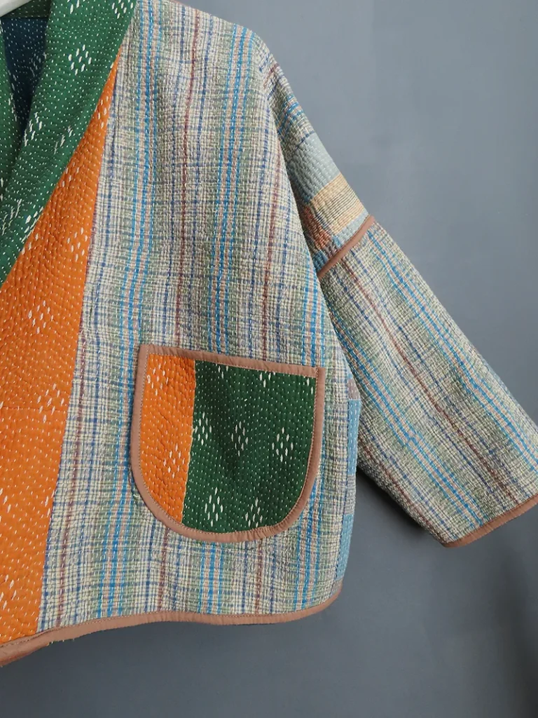 short kantha jacket