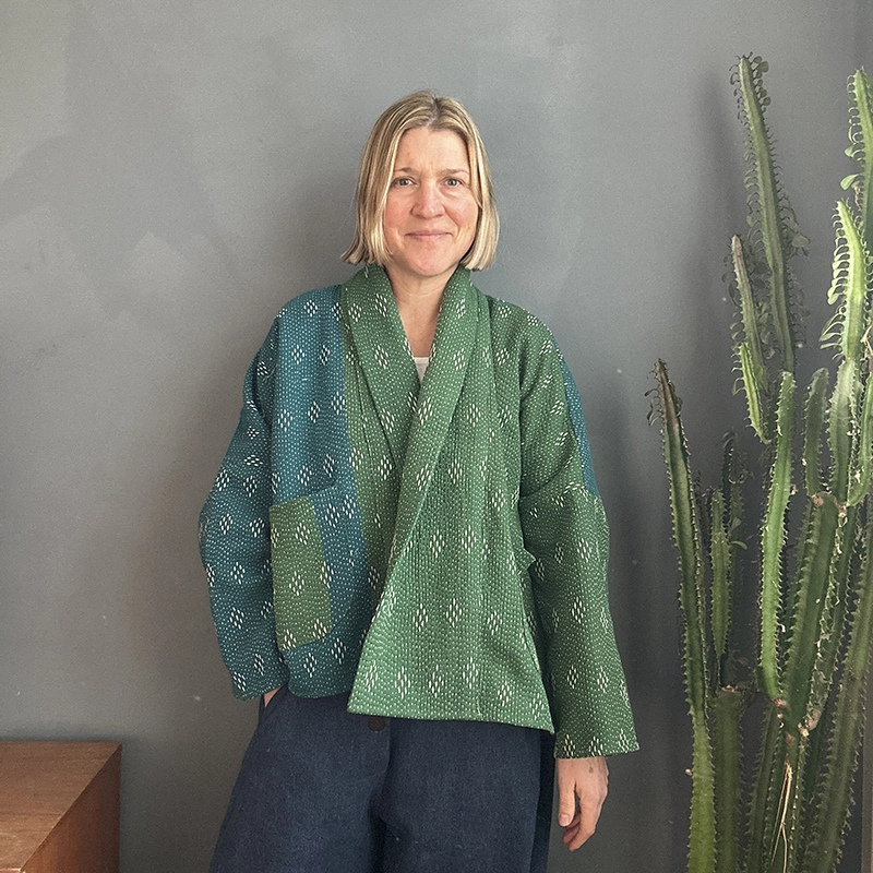 short kantha jacket