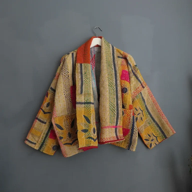 short kantha jacket