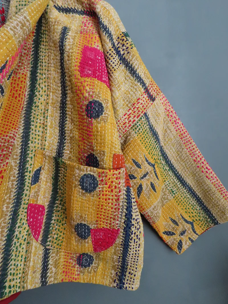 short kantha jacket