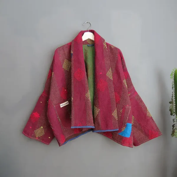 short kantha jacket
