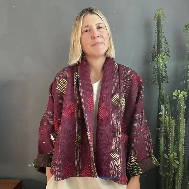 reversible kantha jacket