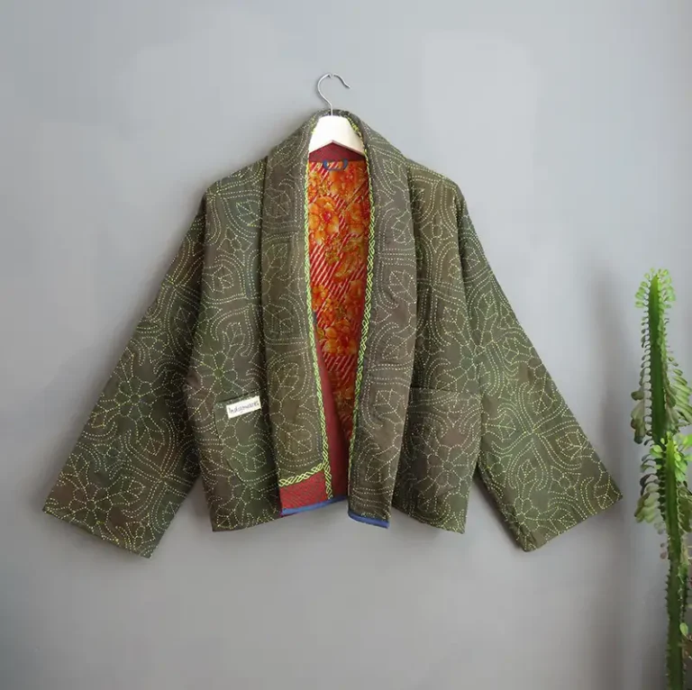 short kantha jacket