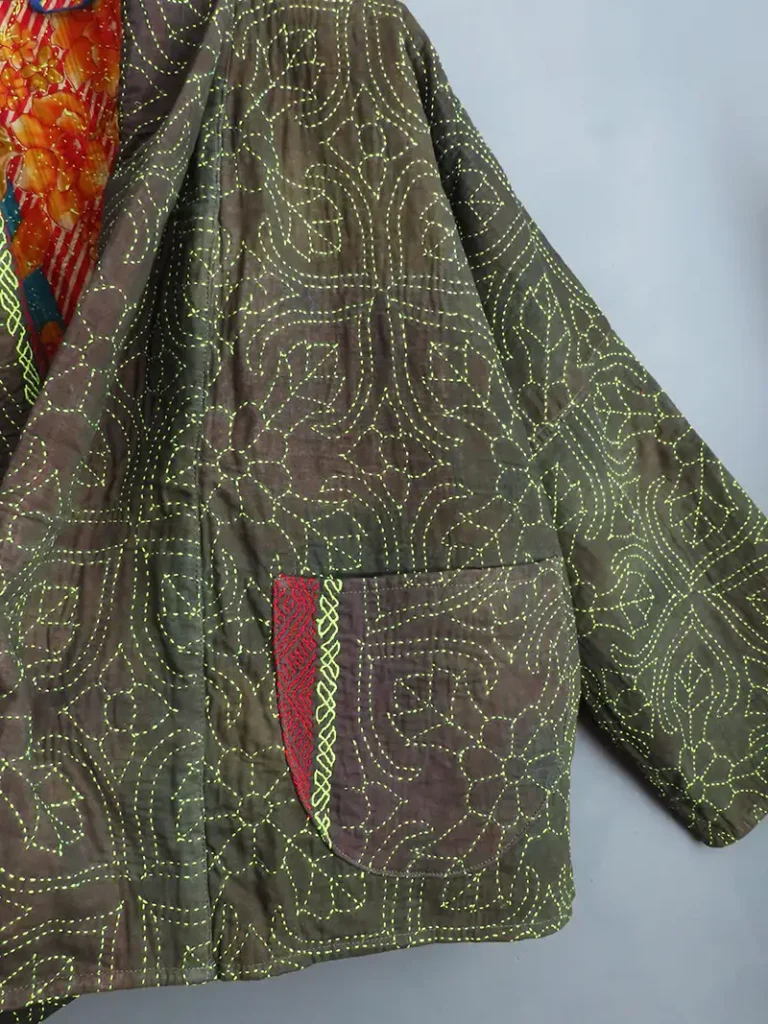 kantha stitched embroidery