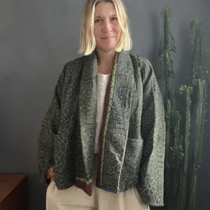 short kantha jacket