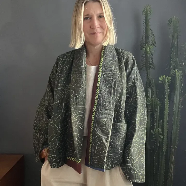 short kantha jacket