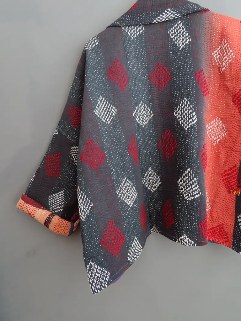 short kantha jacket