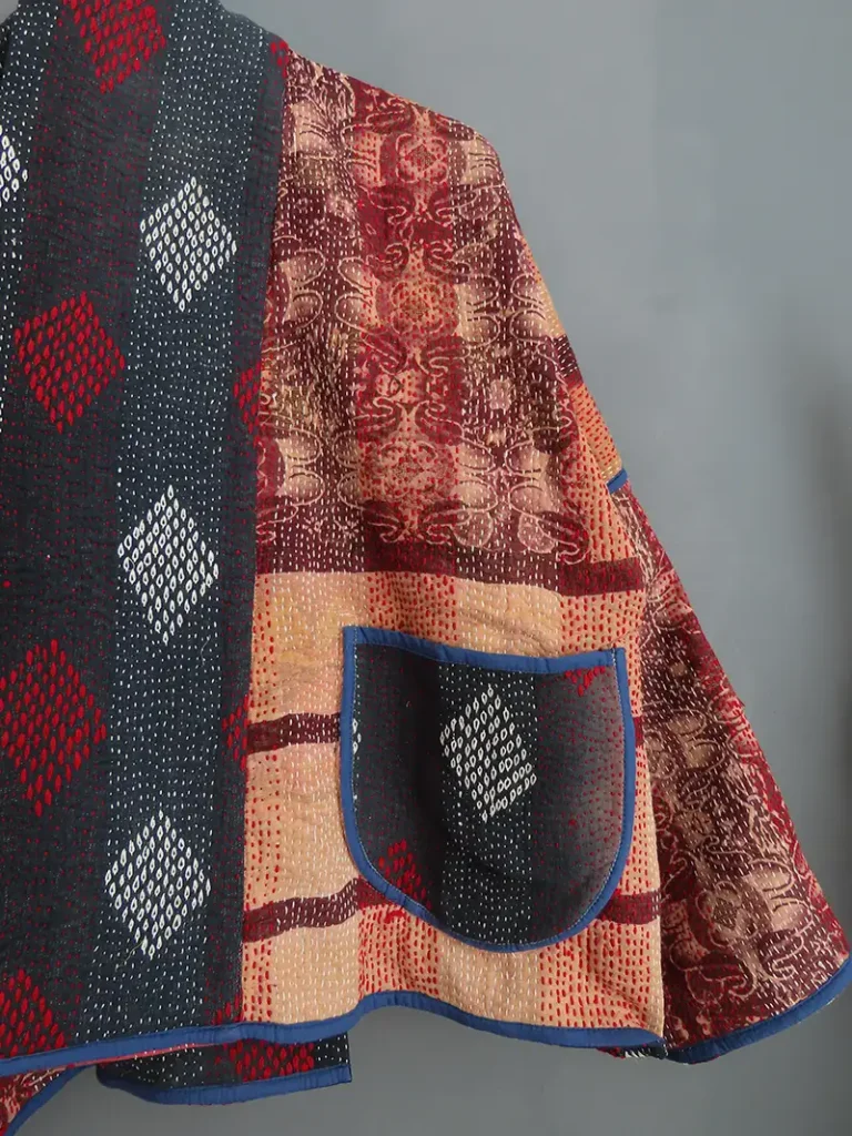 short kantha jacket