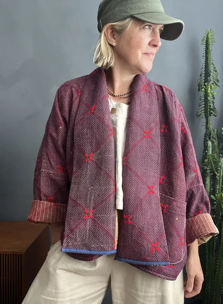 short kantha jacket