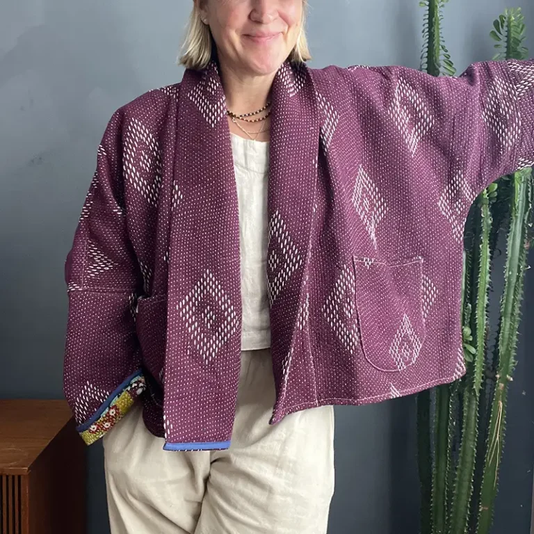 short kantha jacket