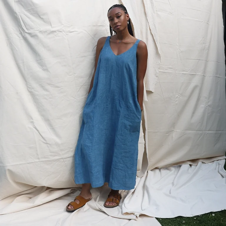LINEN SHIFT DRESS