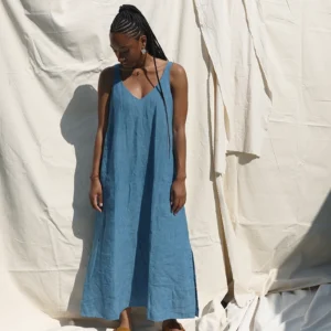 LINEN SHIFT DRESS
