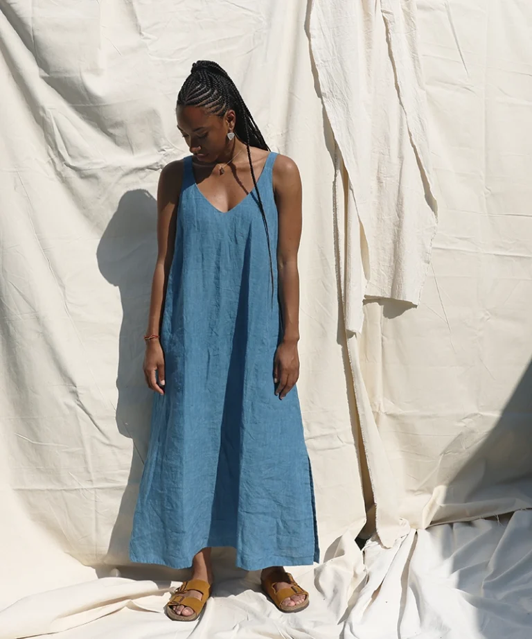 LINEN SHIFT DRESS
