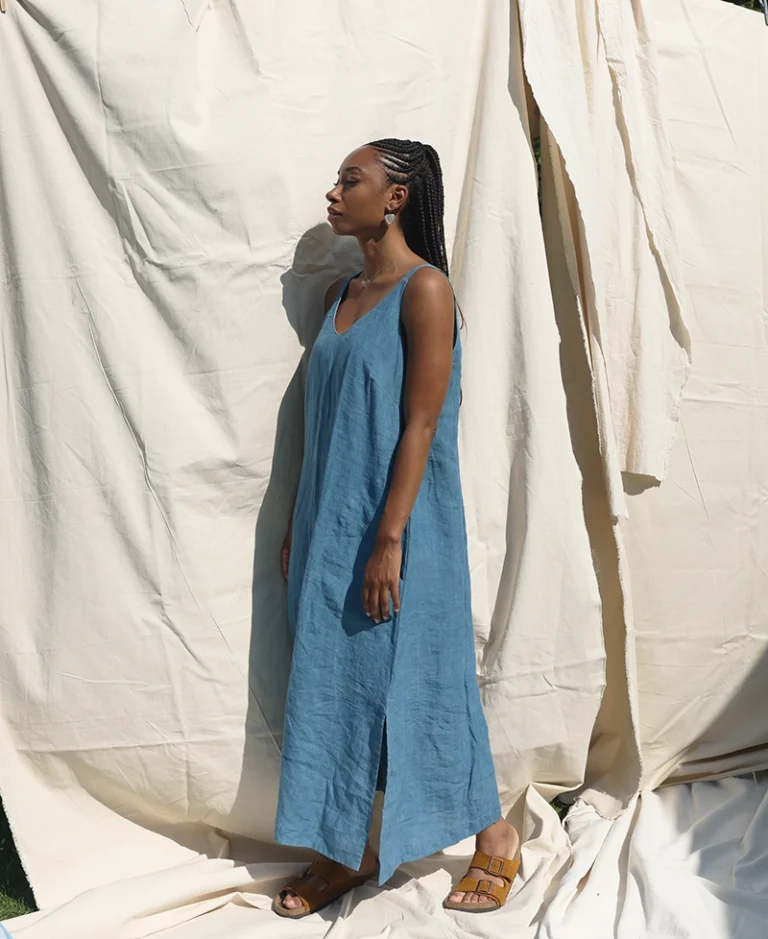 LINEN SHIFT DRESS