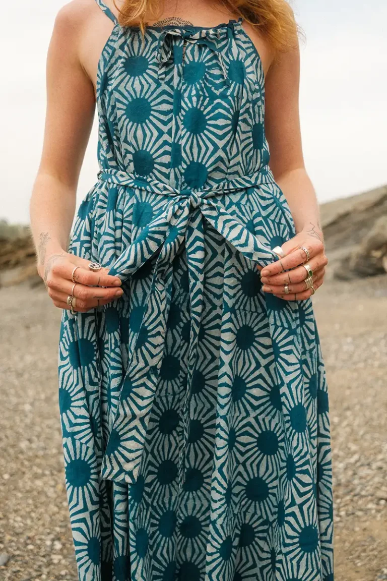 block printed cotton dress